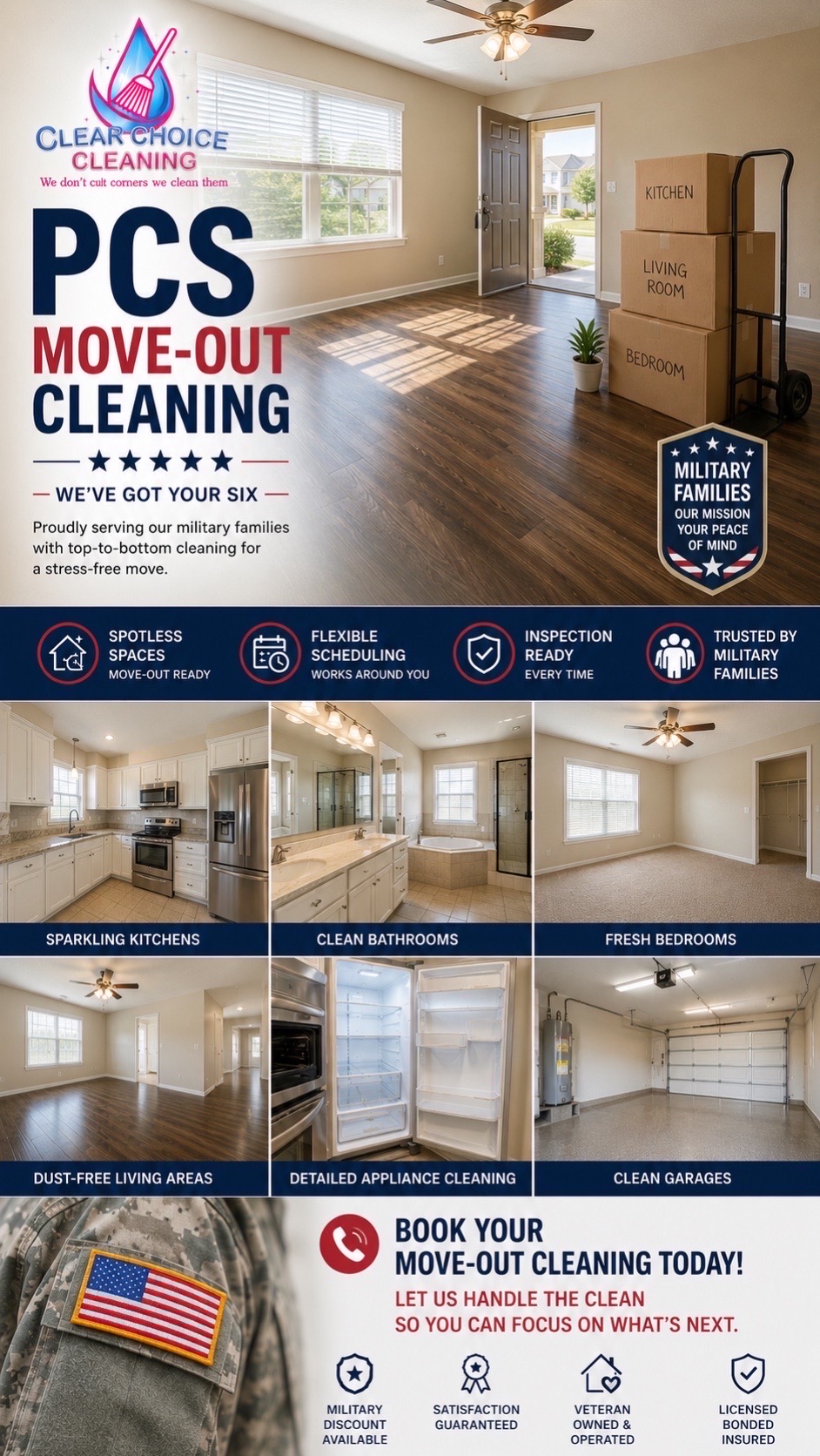 PCS Cleaning Colorado Springs Military Families — Clear Choice Cleaning Co.
